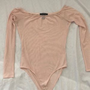 Forever 21 Off the Shoulder Mesh Bodysuit
